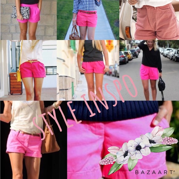J. Crew EUC Pink Pique Pleated Shorts - Picture 4 of 4